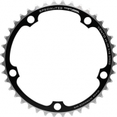 Spécialités TA PLATEAU ROUTE 5BRA D.135 VENTO INTERIEUR NOIR ALU 7075 TYPE CAMPAGNOLO 9-10V.