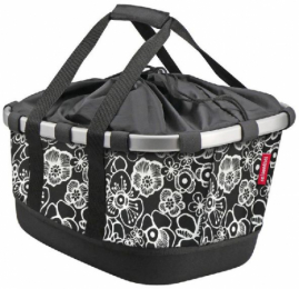 Klickfix Bikebasket GT pour Racktime Fleurs noires
