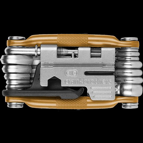 Outil Multi-fonctions Vélo Multi-20 Or - Tournevis, Dérive-chaîne, Clés Torx, Démonte Valve - Pour Réparations Rapides