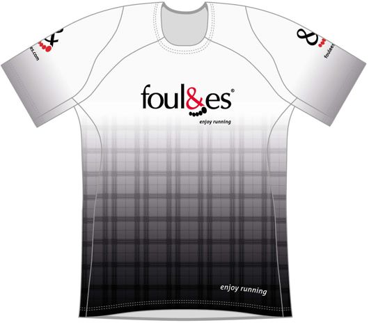 Foulées T-SHIRT RUNNING ULTRA LIGHT HOMME FOULEES DEGRADE BLANC NOIR