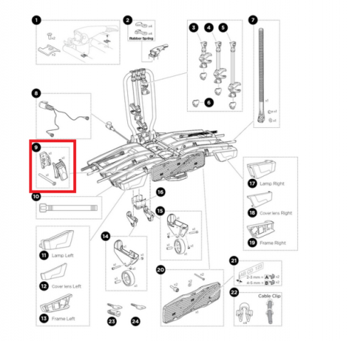 Thule Rear Plate Lever 50551 | BöHM