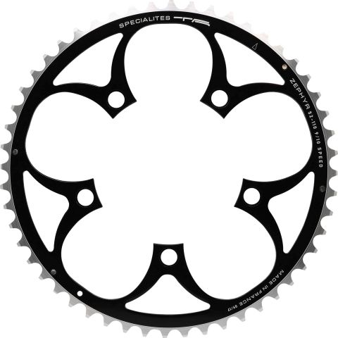Spécialités TA PLATEAU ROUTE 5BRA D.110 ZEPHYR EXTERIEUR NOIR ALU 7075 TYPE SHIMANO 9-10V.