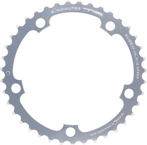 Spécialités TA PLATEAU ROUTE 5BRA D.130 ALIZE TRIPLE MILIEU ARGENT ALU 7075 TYPE SHIMANO 8-9-10V.
