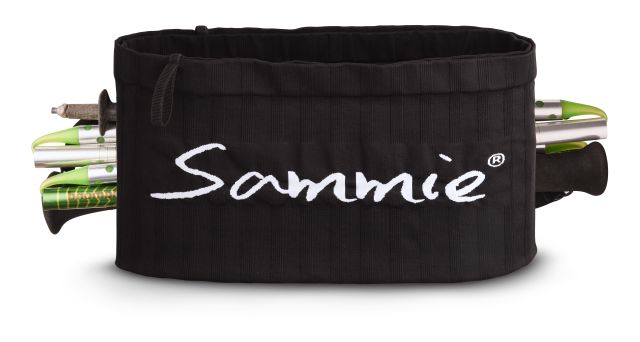 Sammie - Ceinture De Trail Ventrale EVO - Porte-numéro + Porte-bâtons - Légère, Réglable - Pour Course à Pied, Trail, Randonnée